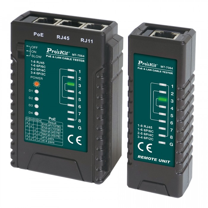 PROSKIT MT-7064 POE & LAN CABLE TESTER - Click Image to Close
